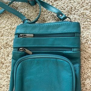 Turquoise Leather Bag